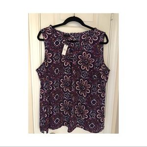 Talbots Multi Color Sleeveless Shell